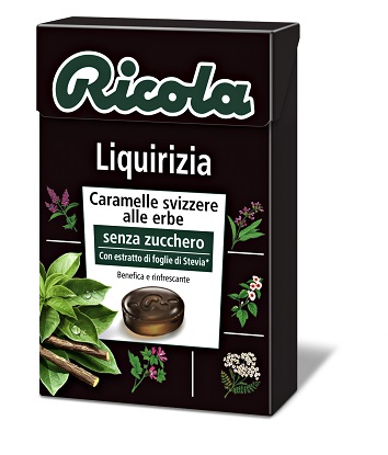 RICOLA LIQUIRIZIA SENZA ZUCCHERO 50 G - Farmacia Del Monaco