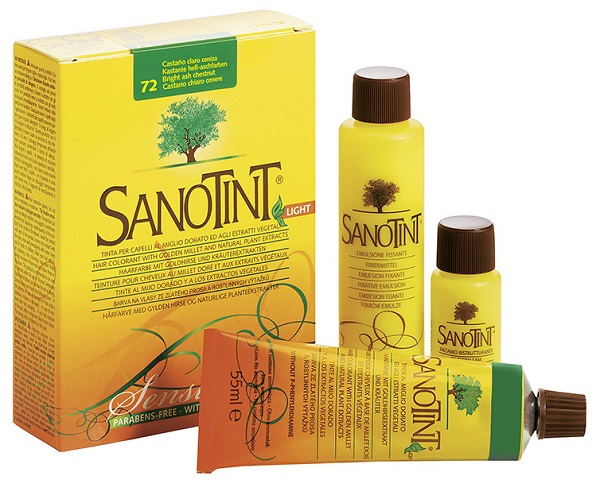 SANOTINT LIGHT TINTURA PER CAPELLI NUMERO 72 CASTANO CHIARO CENERE TUBO IN ASTUCCIO DI CARTONE 125 ML - Farmacia Del Monaco