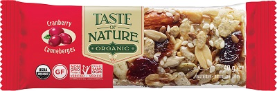 TASTE OF NATURE BARRETTA AI CRANBERRIES BIO VEGAN 40 G - Farmacia Del Monaco