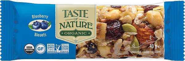 TASTE OF NATURE BARRETTA AI MIRTILLI BIO VEGAN AD ALTO CONTENUTO DI FIBRE 40 G - Farmacia Del Monaco
