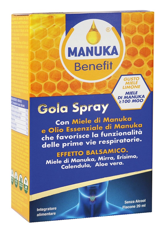 MANUKA BENEFIT GOLA SPRAY 20 ML - Farmacia Del Monaco
