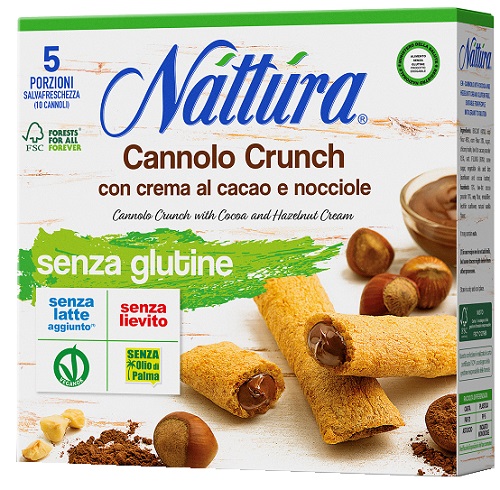 NATTURA CANNOLO CRUNCH CON CACAO E NOCCIOLE 24 PEZZI DA 25 G - Farmacia Del Monaco