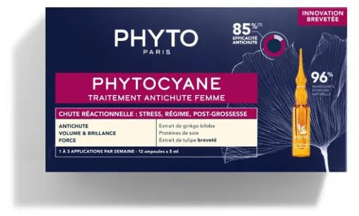 PHYTO PARIS PHYTOCYANE TRATTAMENTO ANTICADUTA CAPELLI DONNA 12 FIALE 7,5 ML - Farmacia Del Monaco