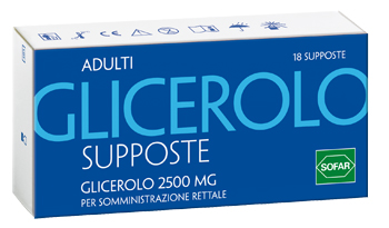 GLICEROLO SUPPOSTE ADULTI 2500 MG 18 PEZZI - Farmacia Del Monaco