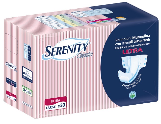 PANNOLONE A MUTANDINA SERENITY CLASSIC ULTRA ALOE LARGE 30 PEZZI - Farmacia Del Monaco