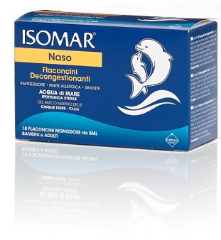 ISOMAR SOLUZIONE IPERTONICA ACQUA MARE 18 FLACONCINI MONODOSE 5 ML - Farmacia Del Monaco