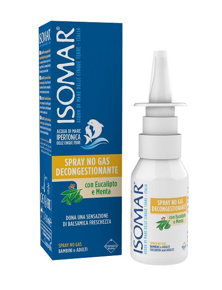 ISOMAR SOLUZIONE ACQUA MARE NASO IPERTONICA NASO SPRAY DECONGESTIONANTE 30 ML - Farmacia Del Monaco