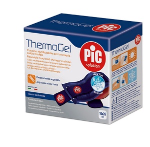 THERMOGEL CUSCINO TERAPIA CALDO FREDDO 10X26 CM CON FASCIA ELASTICA - Farmacia Del Monaco