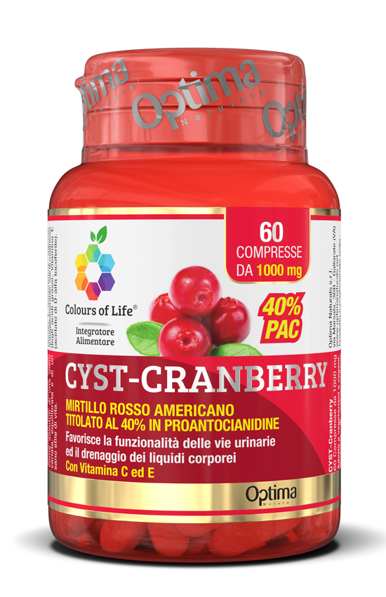 COLOURS OF LIFE CYST-CRANBERRY CON VITAMINA C E 60 COMPRESSE 1000 MG - Farmacia Del Monaco