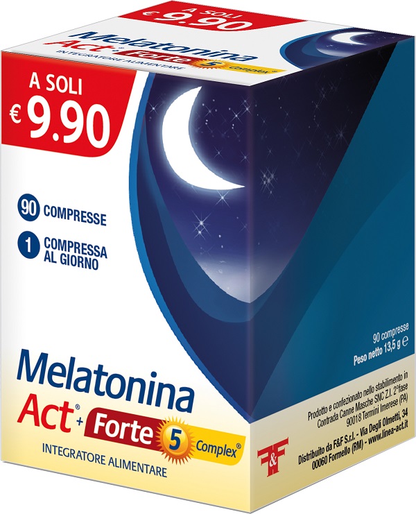 MELATONINA ACT+FORTE 5 COMPLEX 90 COMPRESSE - Farmacia Del Monaco