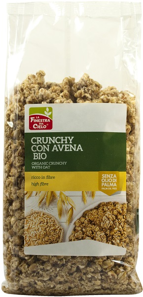 FSC CRUNCHY CON AVENA BIO AD ALTO CONTENUTO DI FIBRE CON OLIO DI GIRASOLE SENZA OLIO DI PALMA 375 G - Farmacia Del Monaco