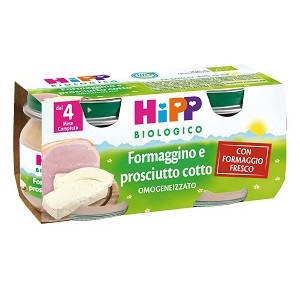 HIPP BIO OMOGENEIZZATO FORMAGGINO PROSCIUTTO 2X80 G - Farmacia Del Monaco