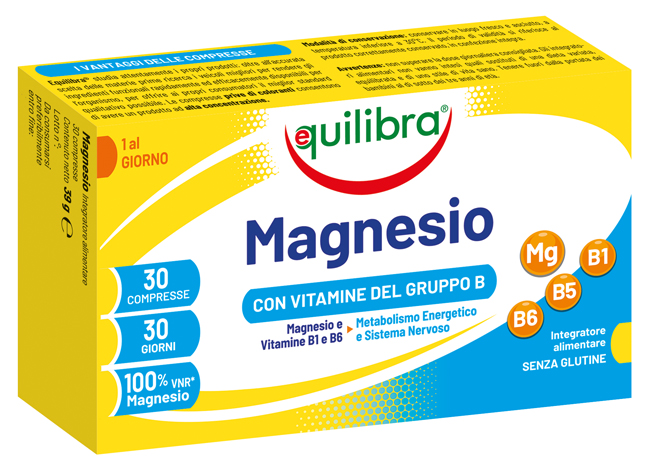 MAGNESIO CON VITAMINE GRUPPO B 30 COMPRESSE - Farmacia Del Monaco
