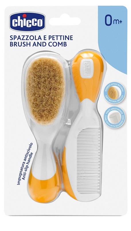 CHICCO SPAZZOLA + PETTINE ARANCIONE - Farmacia Del Monaco