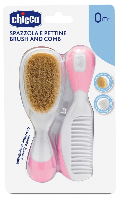 CHICCO SPAZZOLA + PETTINE ROSA - Farmacia Del Monaco