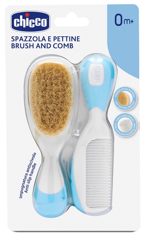 CHICCO SPAZZOLA + PETTINE AZZURRO - Farmacia Del Monaco