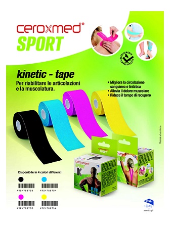 CEROXMED SPORT KINETIC TAPE BLU 1 PEZZO - Farmacia Del Monaco