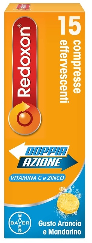 REDOXON DOPPIA AZIONE 15 COMPRESSE EFFERVESCENTI VITAMINA C ZINCO ARANCIA E MANDARINO 45,78 G - Farmacia Del Monaco