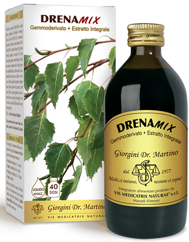 DRENAMIX GEMMODERIVATO + ESTRATTO INTEGRALE SENZA ALCOOL 200 ML 40 DOSI - Farmacia Del Monaco
