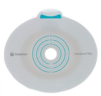 PLACCA PER UROSTOMIA COLOSTOMIA ILEOSTOMIA SENSURA MIO CLICK SISTEMA A DUE PEZZI FLANGIA 70 MM FORO RITAGLIABILE 10-65 MM 5 PEZZI - Farmacia Del Monaco