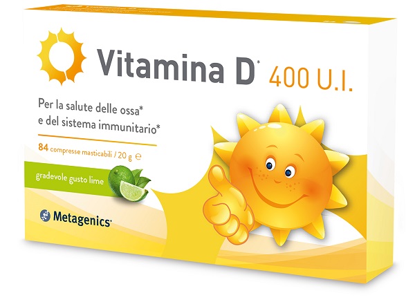 VITAMINA D 400 UI 84 COMPRESSE MASTICABILI GUSTO LIME - Farmacia Del Monaco