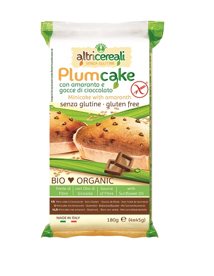 ALTRICEREALI PLUMCAKE DI AMARANTO CON GOCCE DI CIOCCOLATO 4 X 45 G - Farmacia Del Monaco