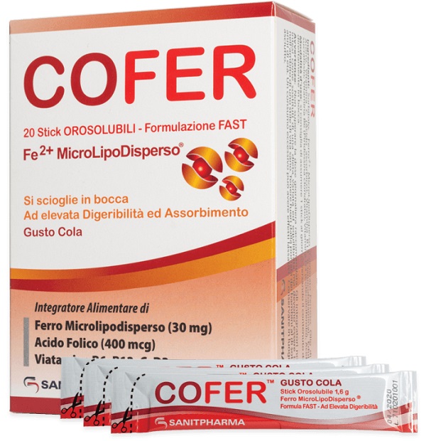 COFER 20 STICK OROSOLUBILI DA 1,6 G GUSTO COLA - Farmacia Del Monaco