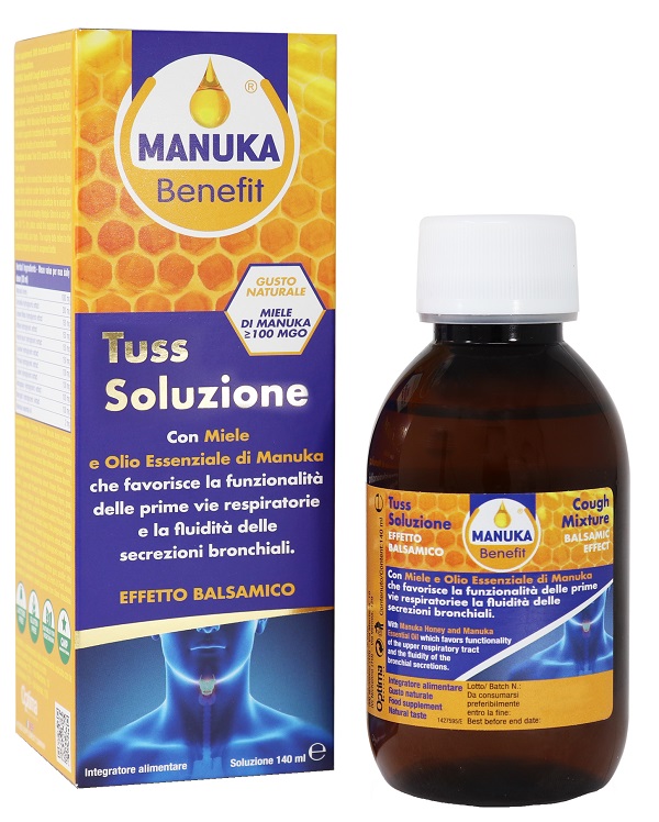 MANUKA BENEFIT TUSS SOLUZIONE 140 ML - Farmacia Del Monaco