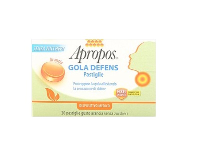APROPOS GOLA DEFENS ARANCIA PASTIGLIE SENZA ZUCCHERI AGGIUNTI - Farmacia Del Monaco