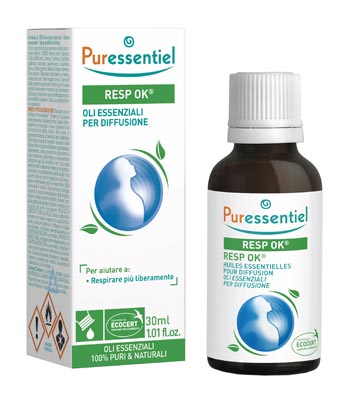 MISCELA RESP OK OLI ESSENZIALI PER DIFFUSIONE 30 ML PURESSENTIEL ECOCERT - Farmacia Del Monaco