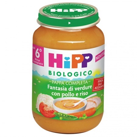 HIPP BIO PAPPA PRONTA FANTAS VERD POLLO RISO 190 G - Farmacia Del Monaco