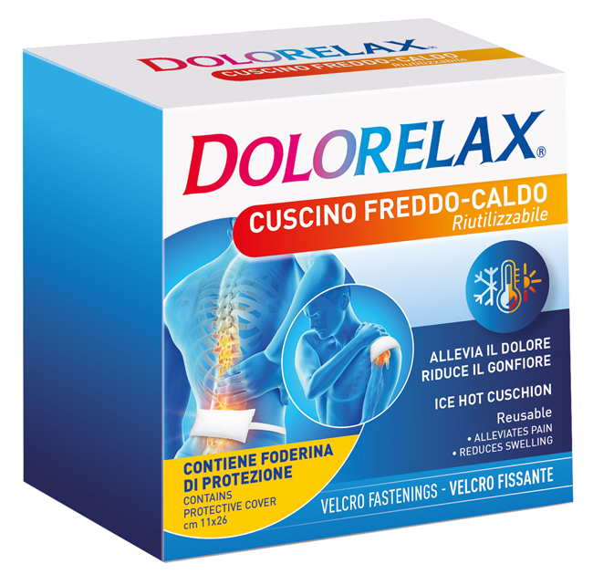 DOLORELAX ICE HOT CUSCINO RIUTILIZZABILE CON VELCRO FISSANTE 11X26 CM - Farmacia Del Monaco