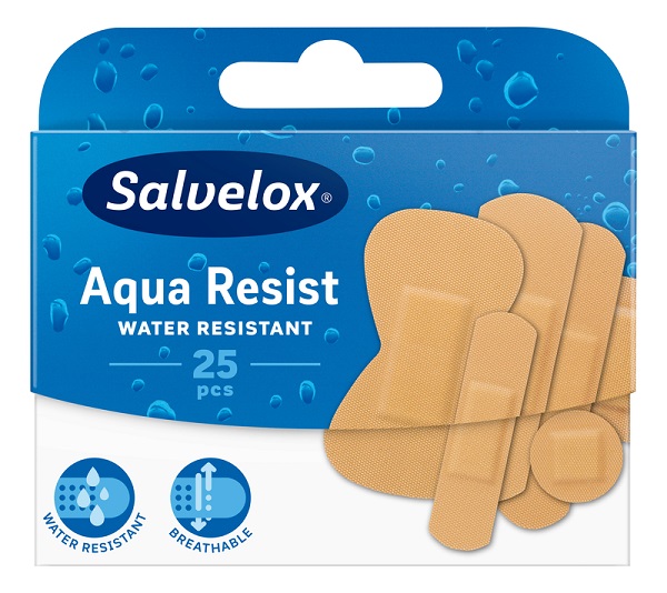 CEROTTO SALVELOX AQUA RESIST WATER RESISTANT MIX FORMATI ASSORTITI 25 PEZZI - Farmacia Del Monaco