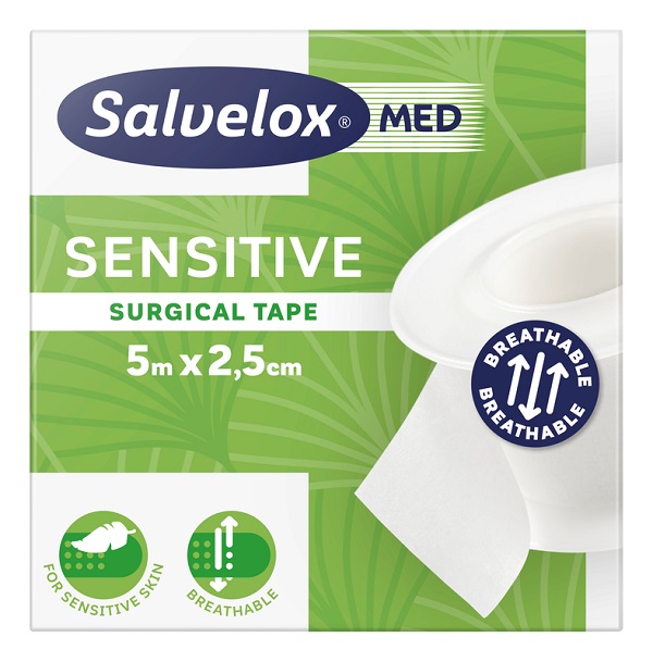 CEROTTO CHIRURGICO SALVELOX MED SENSITIVE TAPE M5X2,5CM - Farmacia Del Monaco