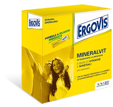 ERGOVIS MINERALVIT 20 BUSTE OROSOLUBILI 30 G - Farmacia Del Monaco