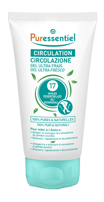 PURESSENTIEL GEL ULTRA FRESCO CIRCOLAZIONE 17 OLI ESSENZIALI 125 ML - Farmacia Del Monaco