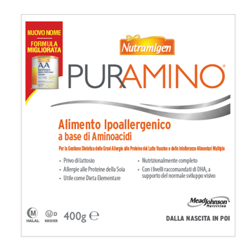 NUTRAMIGEN PURAMINO BARATTOLO 400 G - Farmacia Del Monaco