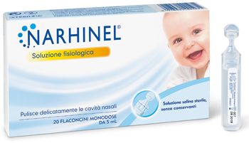 SOLUZIONE FISIOLOGICA PER ASPIRATORE NASALE NARHINEL 20 FIALE X 5 ML BIPACK - Farmacia Del Monaco