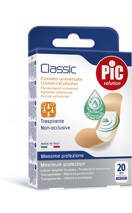 CEROTTO PIC CLASSIC 19X72 MM ANTIBATTERICO 20 PEZZI - Farmacia Del Monaco