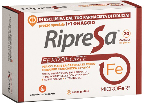 RIPRESA FERROFORTE 20 CAPSULE - Farmacia Del Monaco