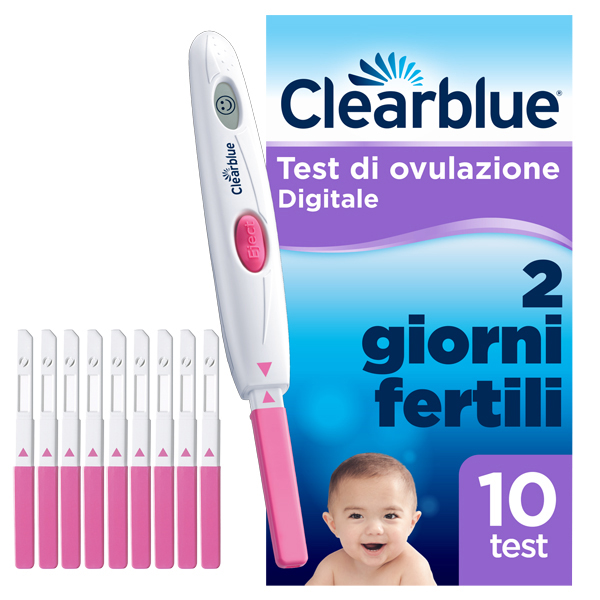 TEST DI OVULAZIONE CLEARBLUE DIGITALE 10 PEZZI - Farmacia Del Monaco