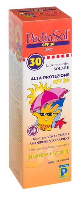 PEDIASOL SPF 30 LATTE SOLARE SPRAY 150 ML - Farmacia Del Monaco