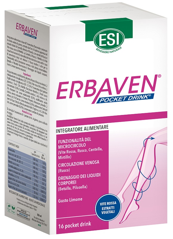 ESI ERBAVEN 16 POCKET DRINK X 20 ML GUSTO LIMONE - Farmacia Del Monaco