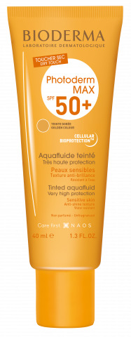 PHOTODERM MAX AQUAFLUIDE TINTED NP FLUIDO SOLARE SPF 50+ UVA 26 40 ML - Farmacia Del Monaco