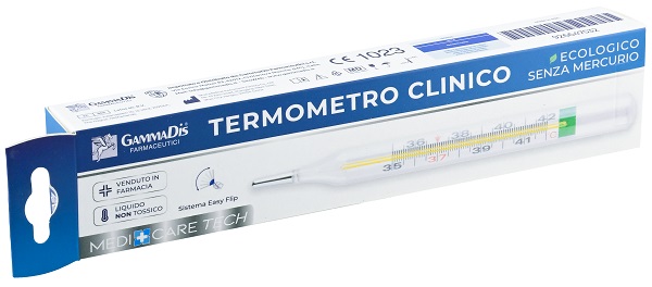 TERMOMETRO CLINICO ECOLOGICO SENZA MERCURIO 1 PEZZO MEDICARE - Farmacia Del Monaco