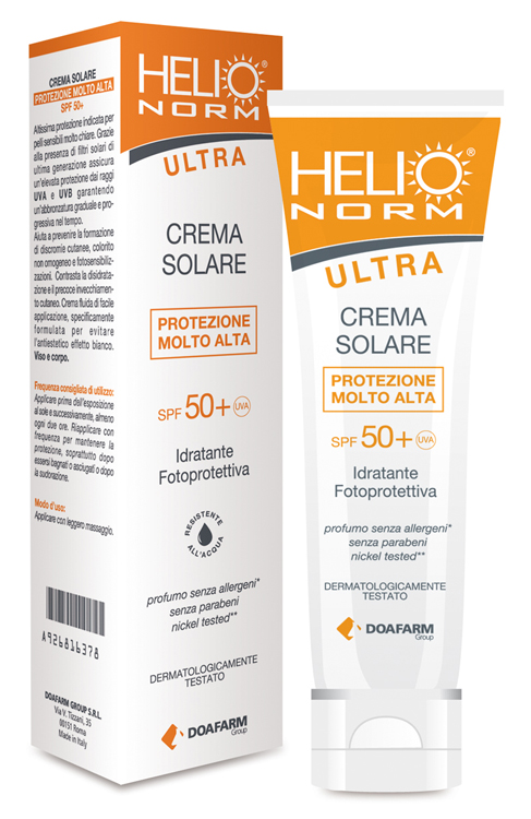 HELIO NORM ULTRA CREMA SOLARE SPF 50+ 100 ML - Farmacia Del Monaco