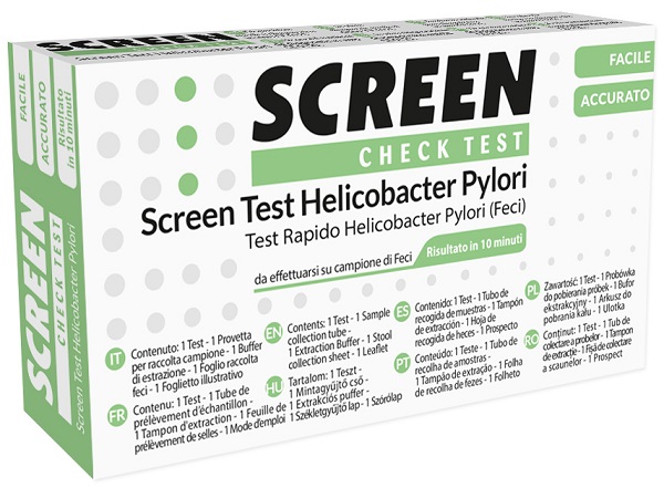 SCREEN TEST RAPIDO ANTIGENI HELICOBACTER PYLORI FECI UMANE - Farmacia Del Monaco