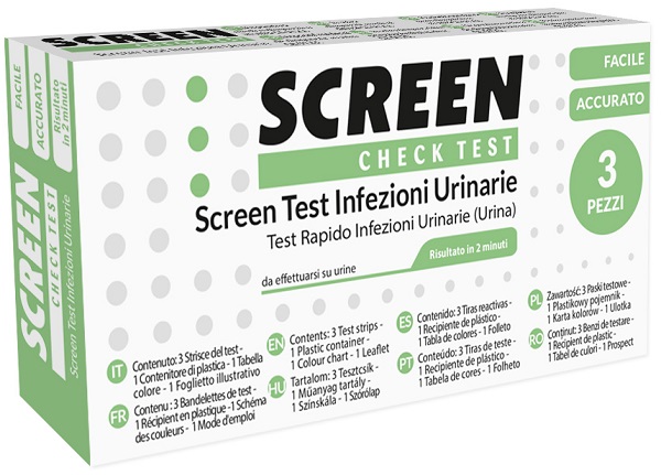 SCREEN TEST LEUCOCITI SANGUE NITRITO E PROTEINA URINA SCREEN TEST INFEZIONI VIE URINARIE 3 PEZZI - Farmacia Del Monaco