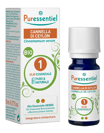PURESSENTIEL CANNELLA CEYLON OLIO ESSENZIALE BIO 5 ML - Farmacia Del Monaco