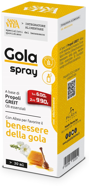 SANAVITA GOLA SPRAY 30 ML - Farmacia Del Monaco